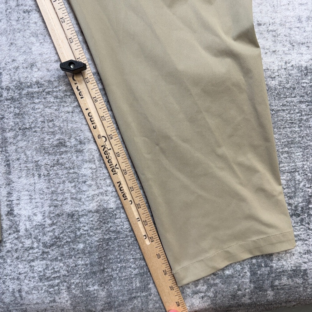 Rhone Commuter Pants Mens 38x27 Khaki Slim Fit Performance Chino Office Golf - Picture 8 of 10